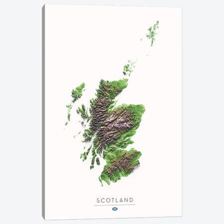 Scotland Canvas Print #TBM21} by Trobart Maps Canvas Art Print