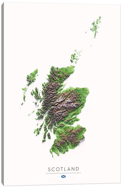 Scotland Canvas Art Print - Country Maps