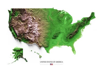 USA Classic by Trobart Maps multi panel art