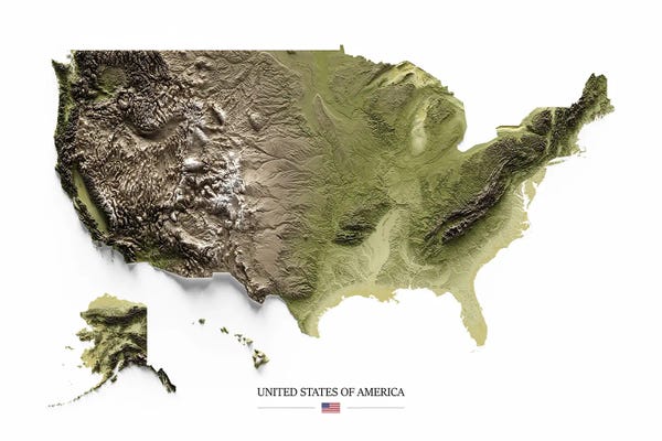 Trobart Maps: USA Earthbound by Trobart Maps