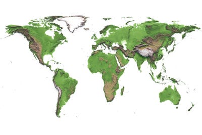 World Map by Trobart Maps multi panel art
