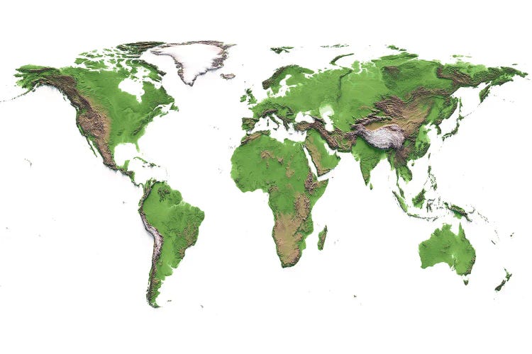 World Map by Trobart Maps wall art