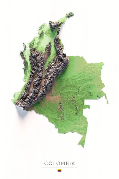 Colombia: Colombia by Trobart Maps