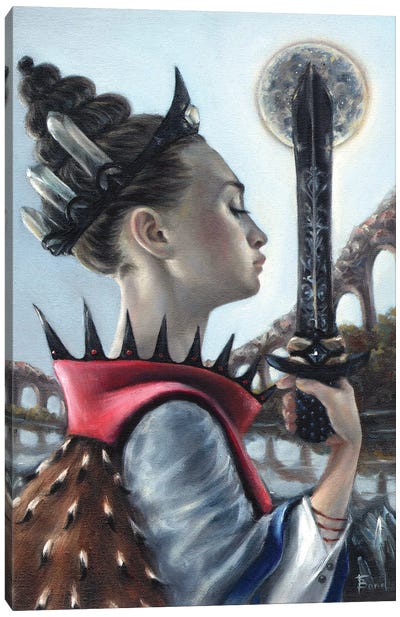 Queen Of Swords Canvas Art Print - Royalty