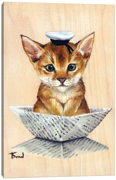 Sailor Cat Canvas Art Print - Sailor Art