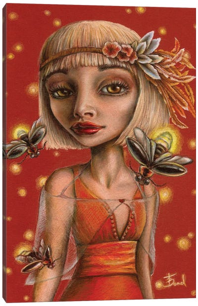 Venus And Fireflies Canvas Art Print - Tanya Bond