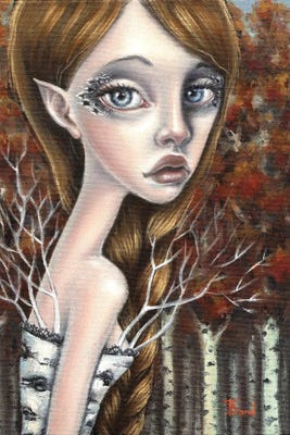 Birch Canvas Art by Tanya Bond | iCanvas