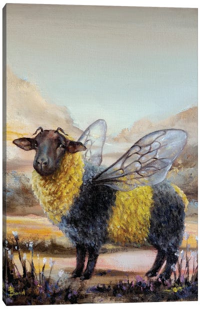 Bumblesheep Canvas Art Print - Sheep Art