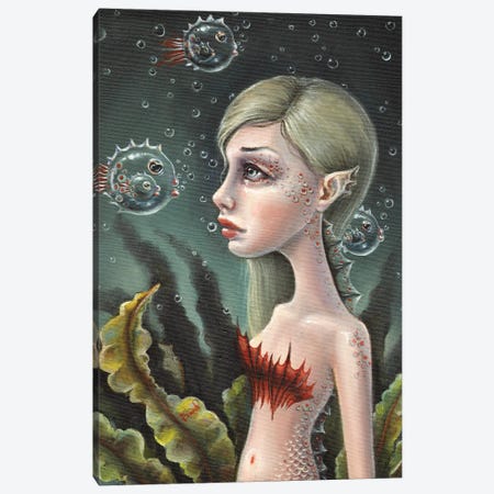 Jessea And The Sea Bubbles Canvas Print #TBN59} by Tanya Bond Canvas Art Print