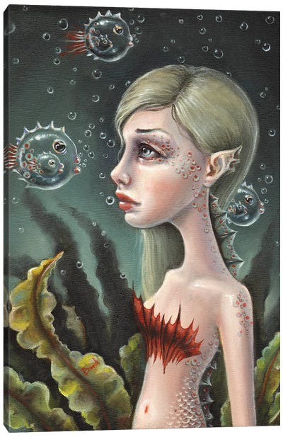 Jessea And The Sea Bubbles Canvas Art Print - Tanya Bond