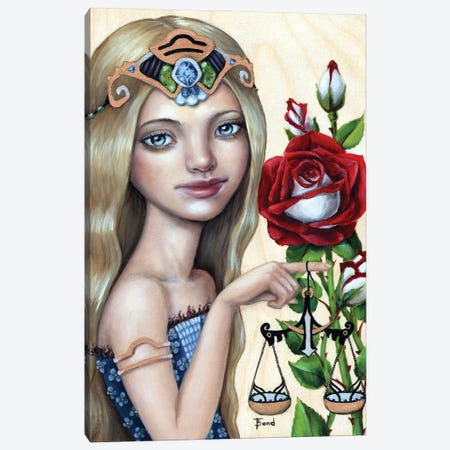 Libra Girl Canvas Print #TBN69} by Tanya Bond Canvas Art