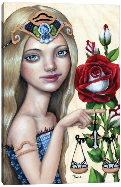 Libra Girl Canvas Art Print - Tanya Bond