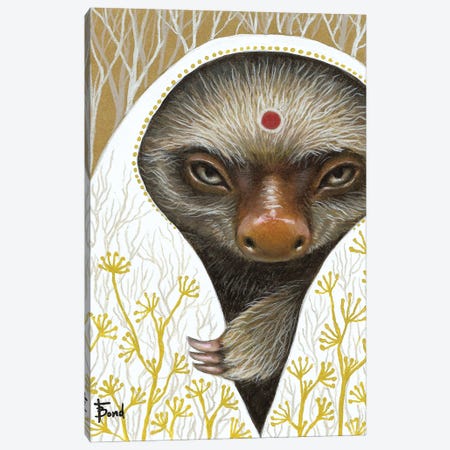 Medicine Sloth Canvas Print #TBN75} by Tanya Bond Canvas Wall Art