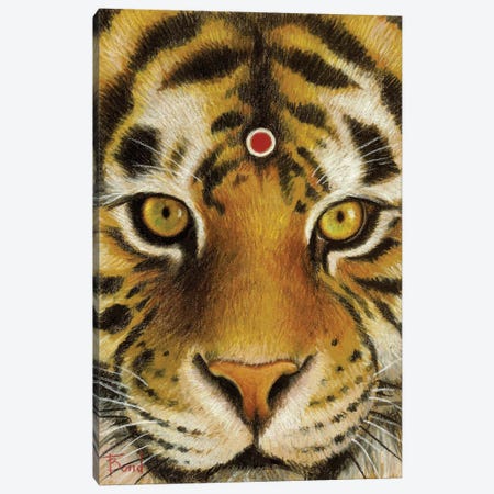 Mr Tiger Canvas Print #TBN81} by Tanya Bond Canvas Art