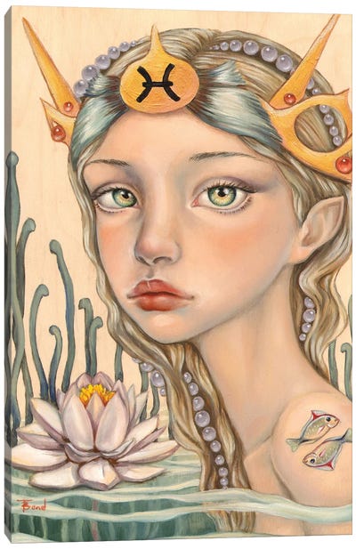 Pisces Girl Canvas Art Print - Tanya Bond