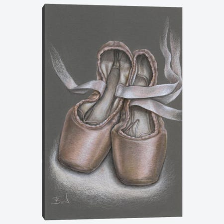 Pointe Shoes Canvas Print #TBN97} by Tanya Bond Canvas Artwork