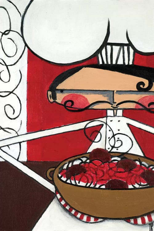 Spaghetti & Meatballs by Terri Burris wall art