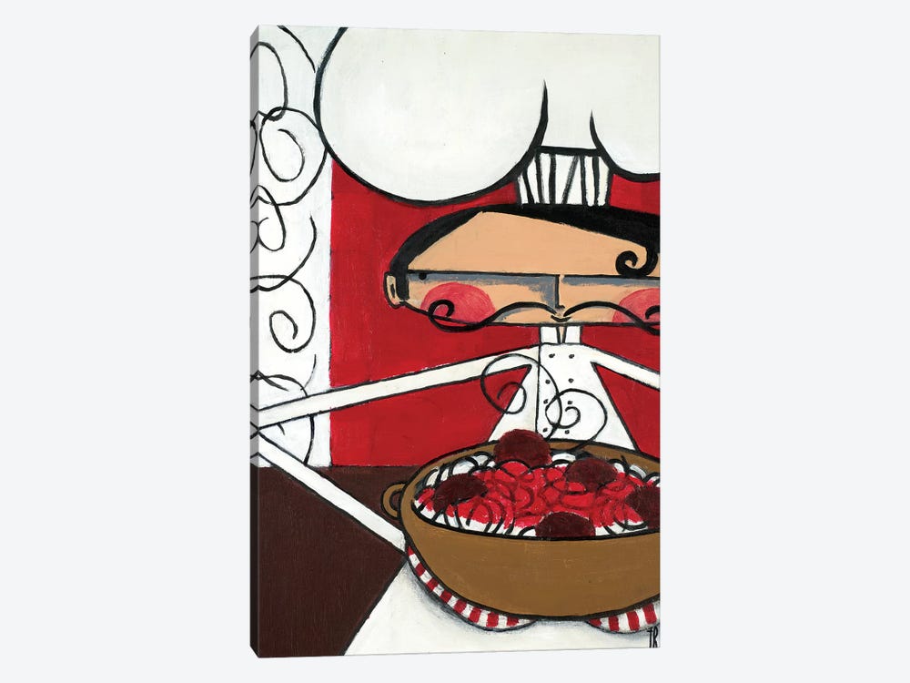 Spaghetti & Meatballs by Terri Burris 1-piece Canvas Art Print