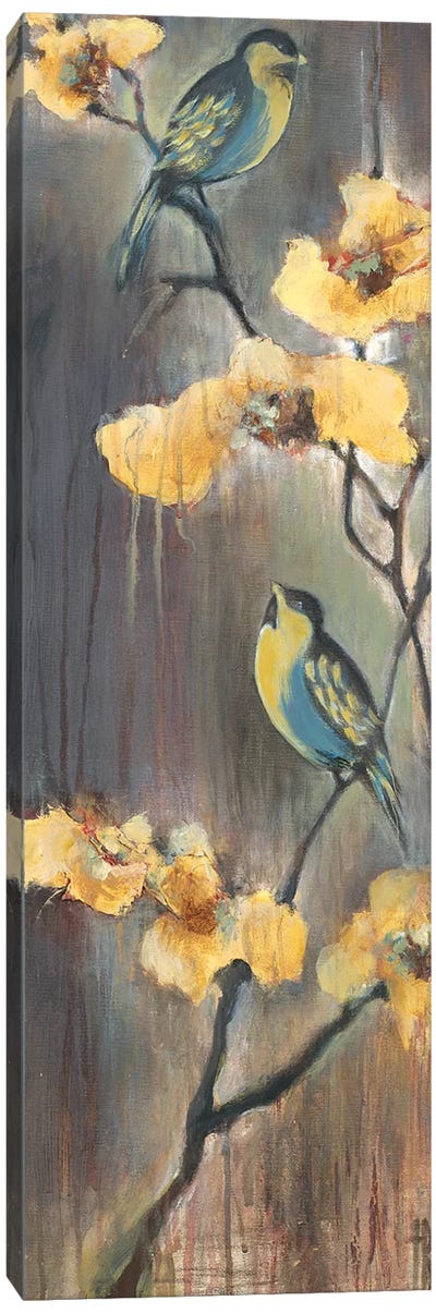 Two Bluebirds Canvas Art Print - Terri Burris