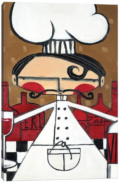 Vino Canvas Art Print - Chef