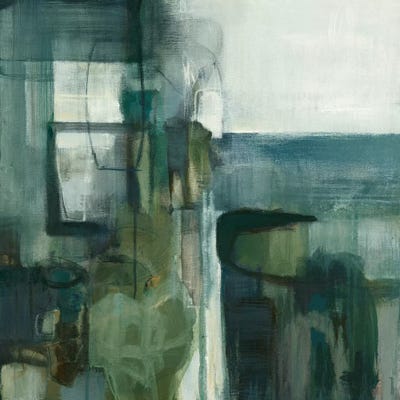 Blue Geometry by Terri Burris multi panel art