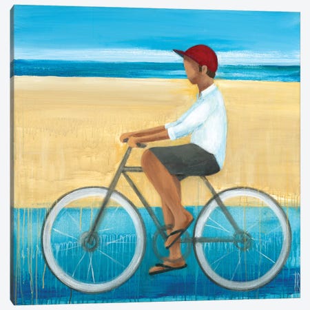 Bike Ride on the Boardwalk I Canvas Print #TBU33} by Terri Burris Canvas Artwork