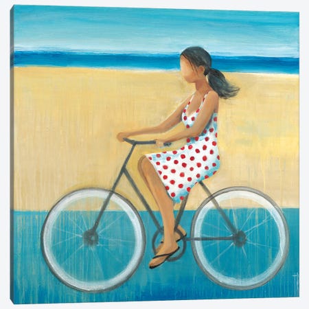 Bike Ride on the Boardwalk II Canvas Print #TBU34} by Terri Burris Canvas Print