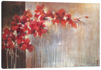 Crimson Flora Canvas Art Print