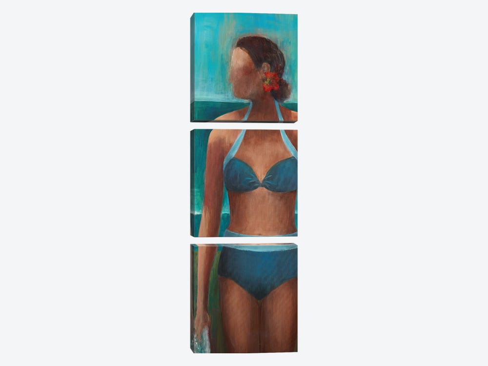 Morning Swim  by Terri Burris 3-piece Canvas Art Print