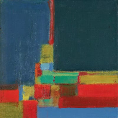 Perspectives in Color Turquoise  by Terri Burris framed wall art