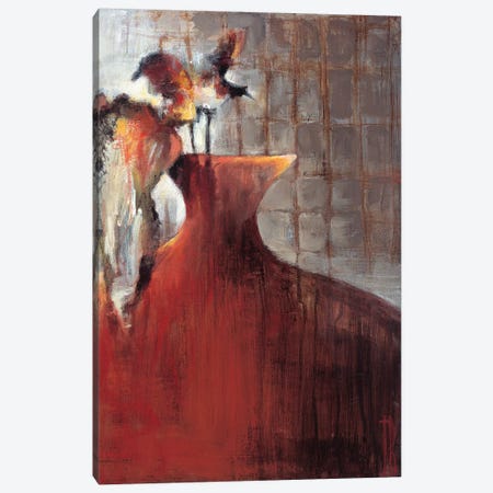 Persimmon Vase I Canvas Print #TBU9} by Terri Burris Canvas Art Print