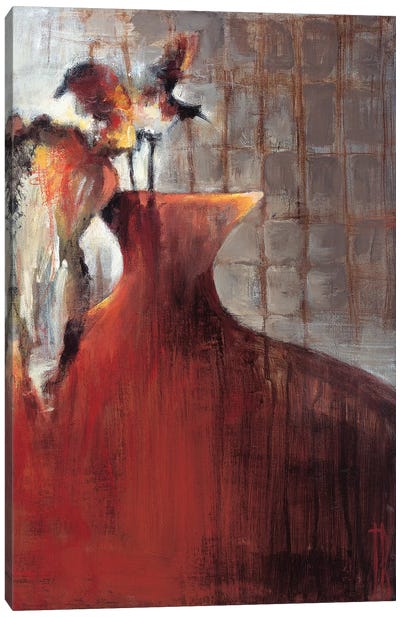 Persimmon Vase I Canvas Art Print - Terri Burris