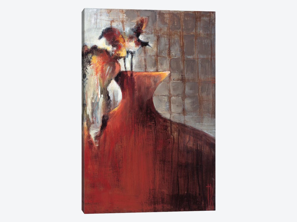 Persimmon Vase I by Terri Burris 1-piece Canvas Wall Art