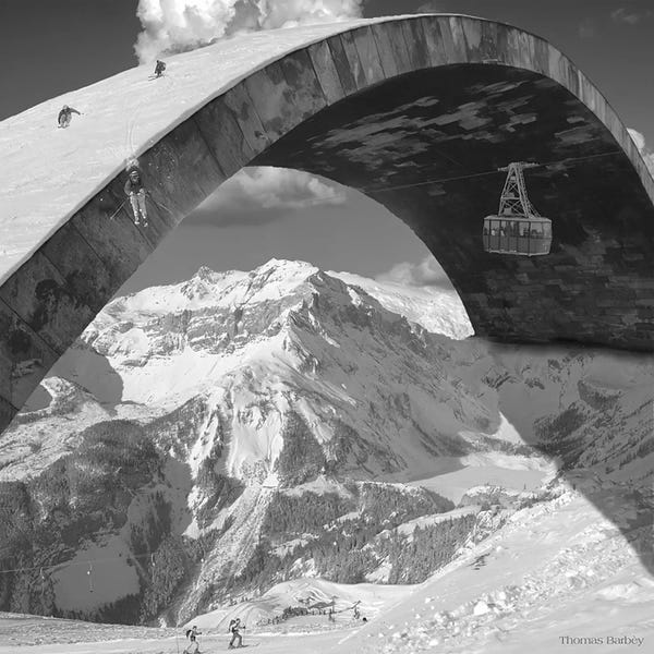 Snowy Mountains: Over the Hill by Thomas Barbey