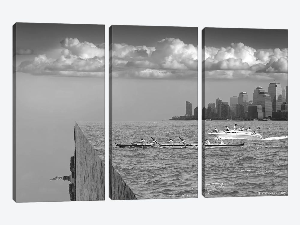 Very Sharp Left by Thomas Barbey 3-piece Canvas Wall Art