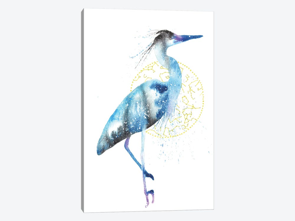 Cosmic Blue Heron by Tanya Casteel 1-piece Canvas Wall Art