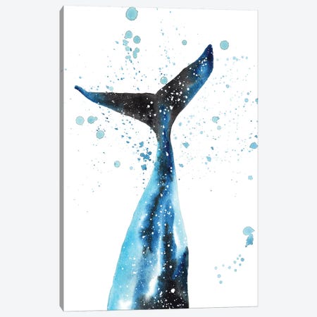 Cosmic Blue Whale Tail Canvas Print #TCA12} by Tanya Casteel Canvas Print