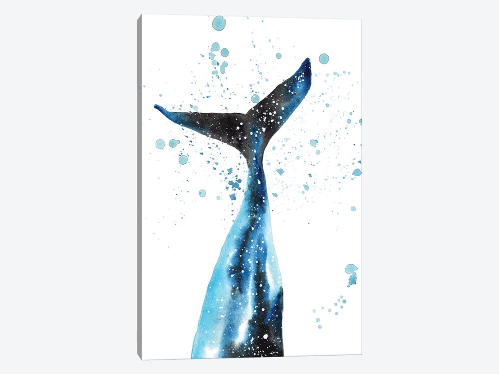 Cosmic Blue Whale Tail by Tanya Casteel 1-piece Canvas Art