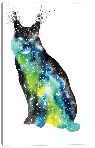 Cosmic Bobcat Canvas Art Print - Tanya Casteel