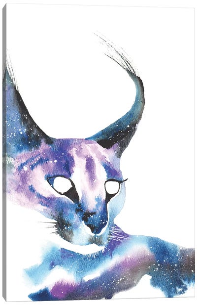 Cosmic Caracal Cat Canvas Art Print - Tanya Casteel