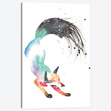 Cosmic Dancing Fox Canvas Print #TCA22} by Tanya Casteel Canvas Artwork