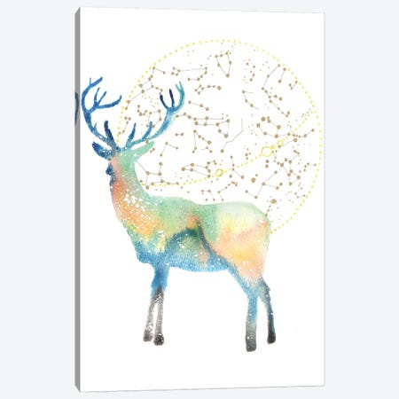 Cosmic Deer Canvas Print #TCA23} by Tanya Casteel Canvas Art