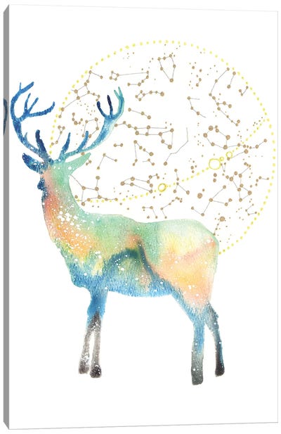 Cosmic Deer Canvas Art Print - Tanya Casteel
