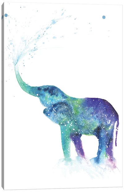 Cosmic Elephant I Canvas Art Print - Tanya Casteel
