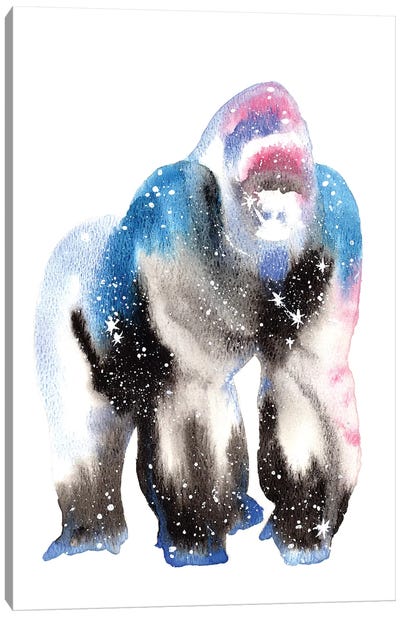 Cosmic Gorilla Canvas Art Print - Gorilla Art