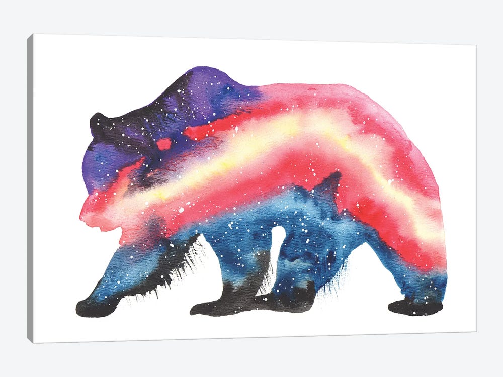 Cosmic Grizzly Bear by Tanya Casteel 1-piece Canvas Print