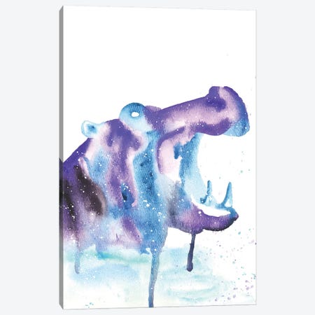 Cosmic Hippopotamus Canvas Print #TCA37} by Tanya Casteel Canvas Art
