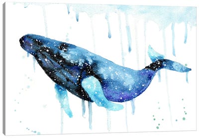 Cosmic Humpback Whale Canvas Art Print - Tanya Casteel