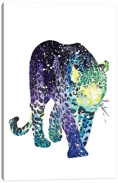 Cosmic Leopard Canvas Art Print - Leopard Art