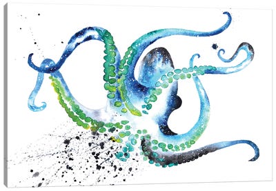 Cosmic Octopus I Canvas Art Print - Tanya Casteel